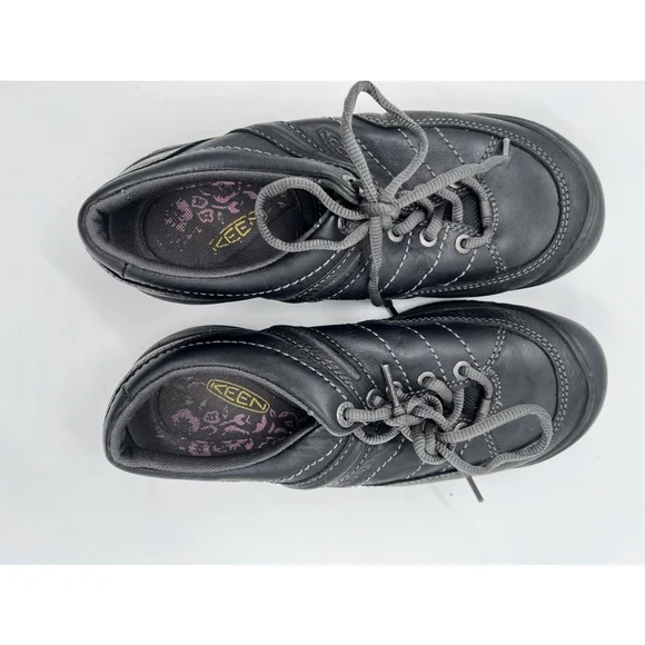 Keen Presidio Shoes Women sz 6.5 Black Leather Comfort Walking Trail Active NWOT - Picture 1 of 8